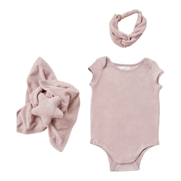 Barefoot Dreams CozyTerry® Bodysuit Baby Bundle Size 18-24 Months Pink Clay NWT - Picture 2 of 7